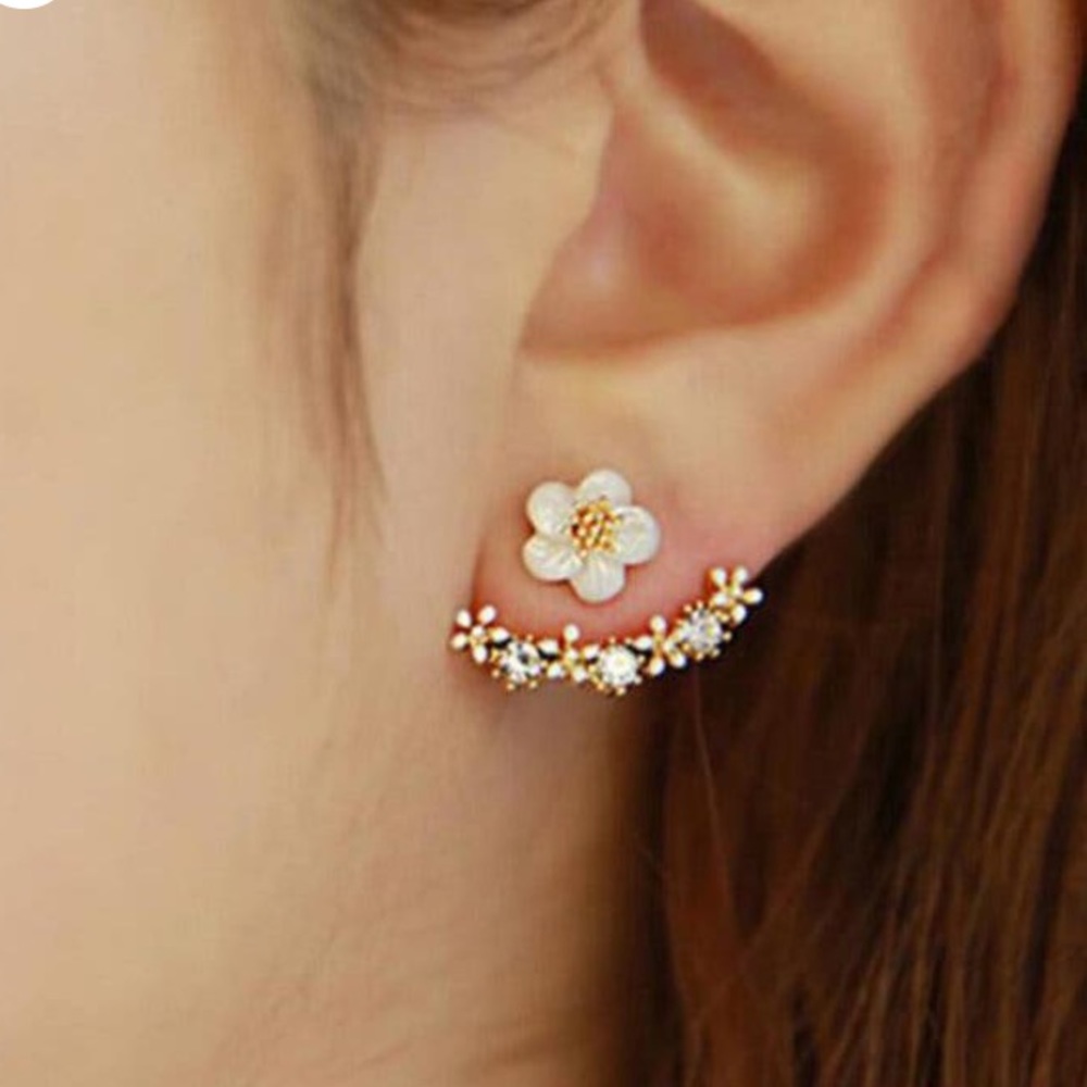 AMELIA | Rose Gold Floral Earring Jacket